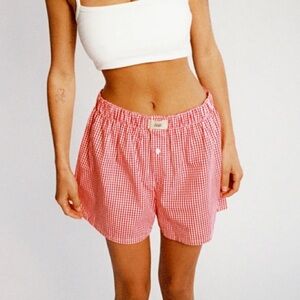 Oddli Boxers in Red Gingham M/L
